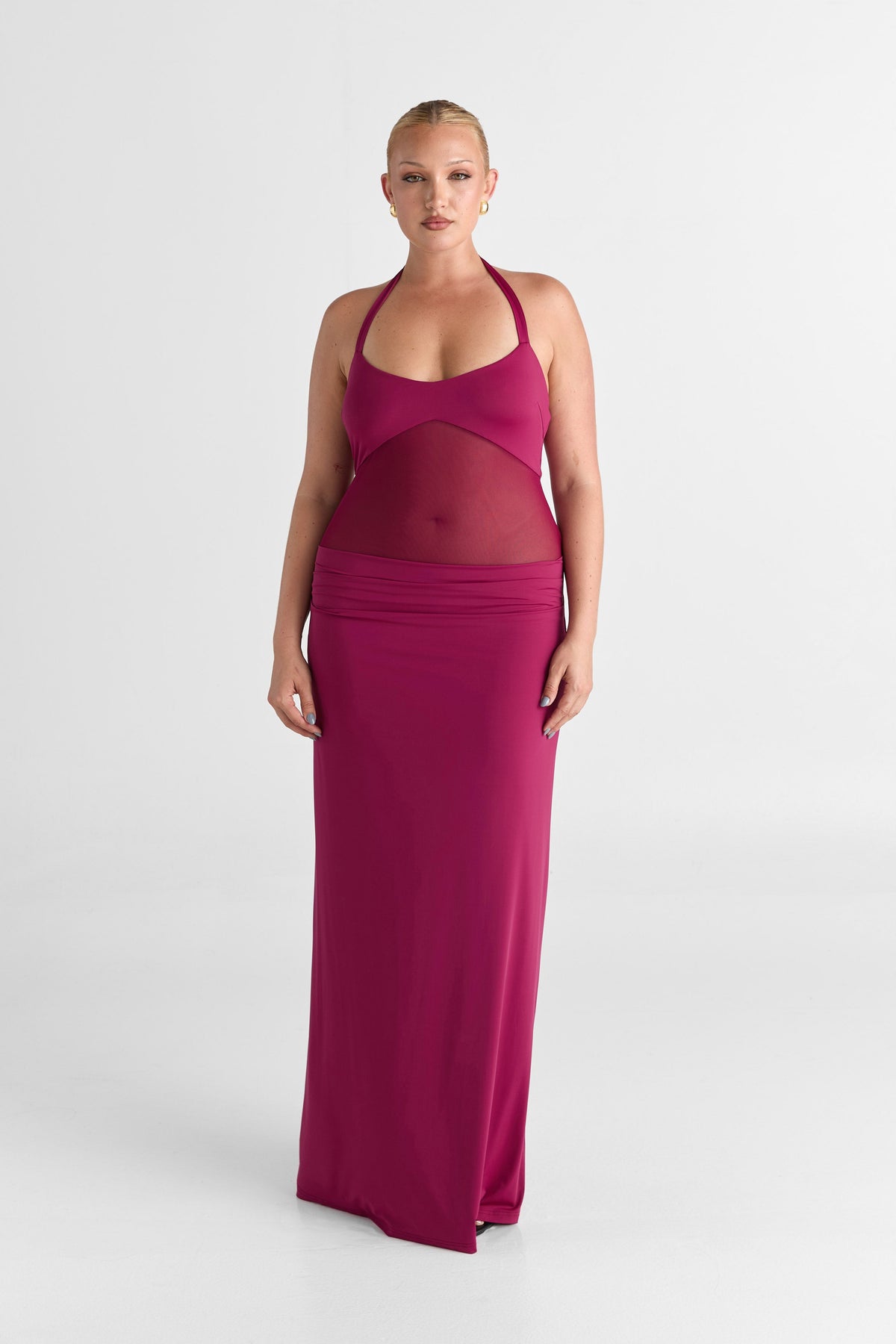 Vestido Sariya Maxi – Rubí Intenso