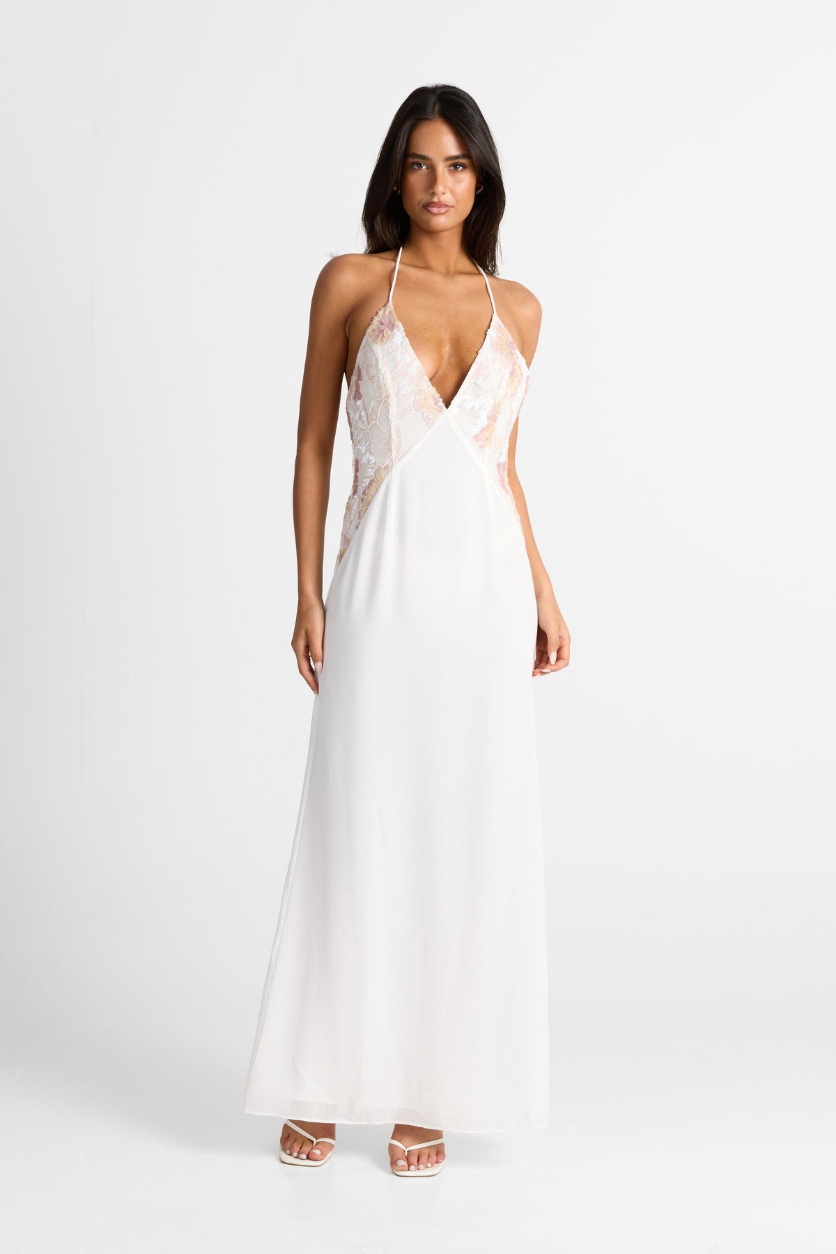 Vestido Elara Maxi – Blanco Chic