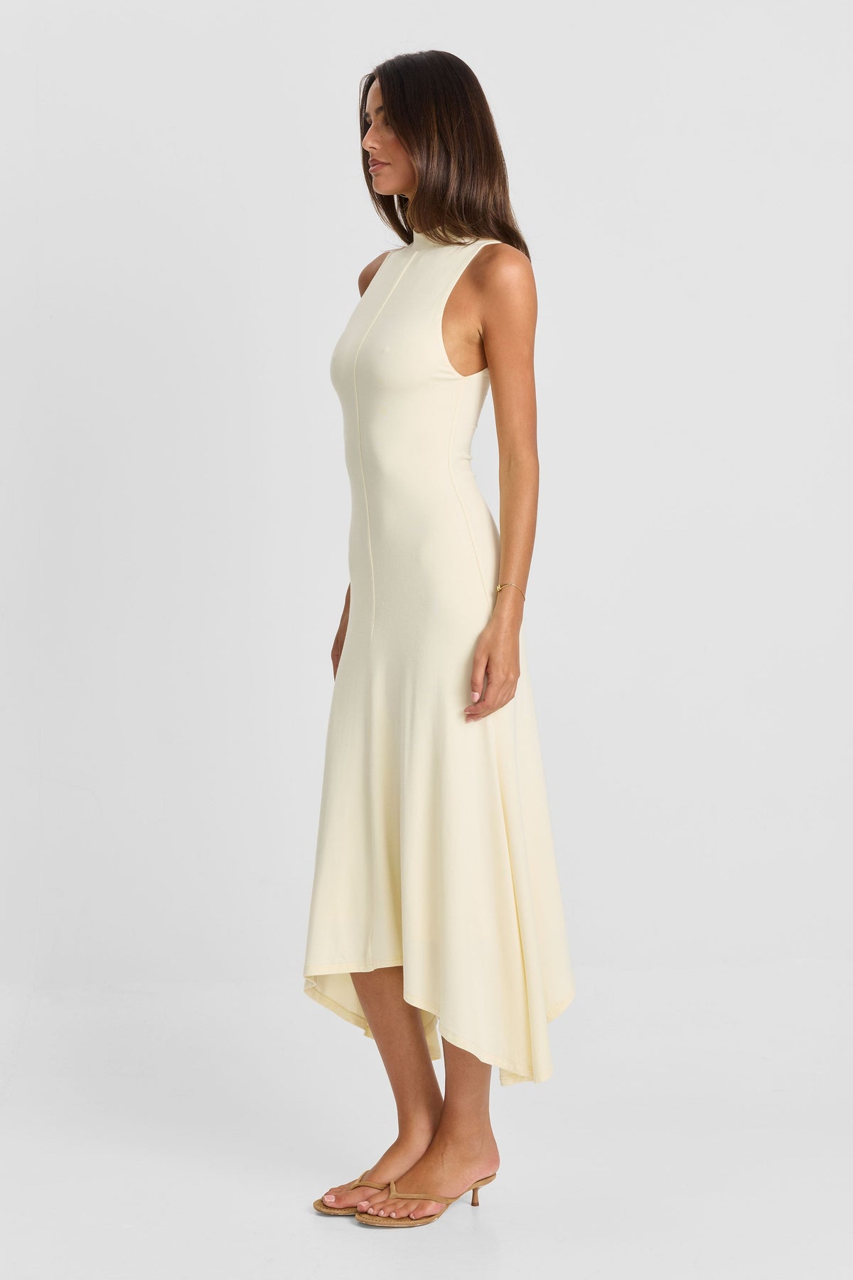 Vestido Maeve Midi – Amarillo Mantequilla
