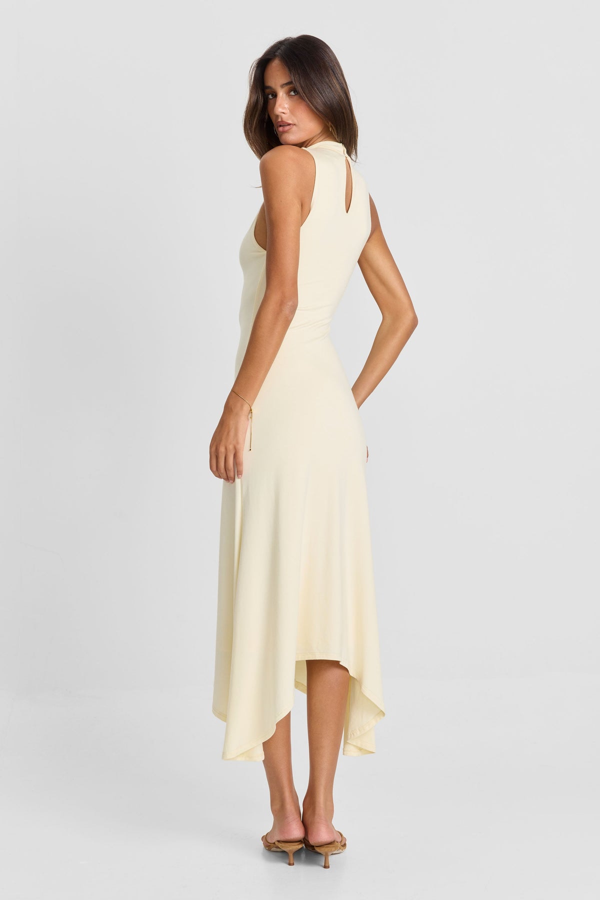 Vestido Maeve Midi – Amarillo Mantequilla