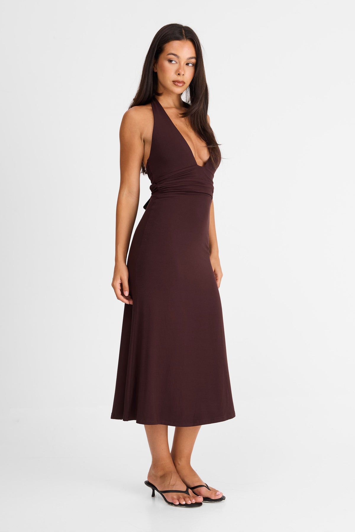 Vestido Thea Midi – Chocolate Chic