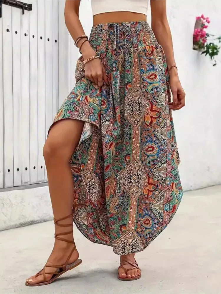 Falda Boho Floral – Estilo Verano