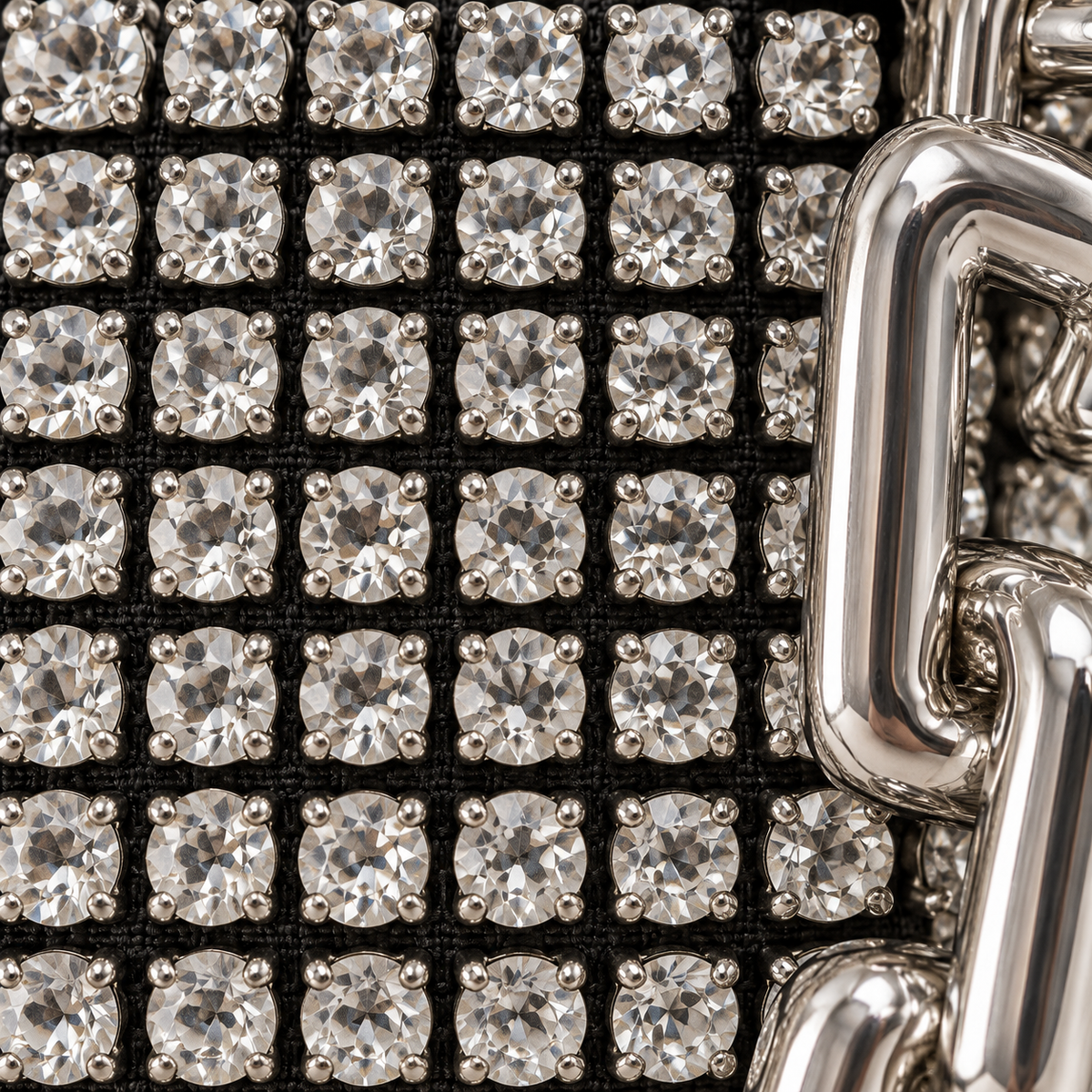 Bolso de Fiesta con Strass – Plateado — vista 03
