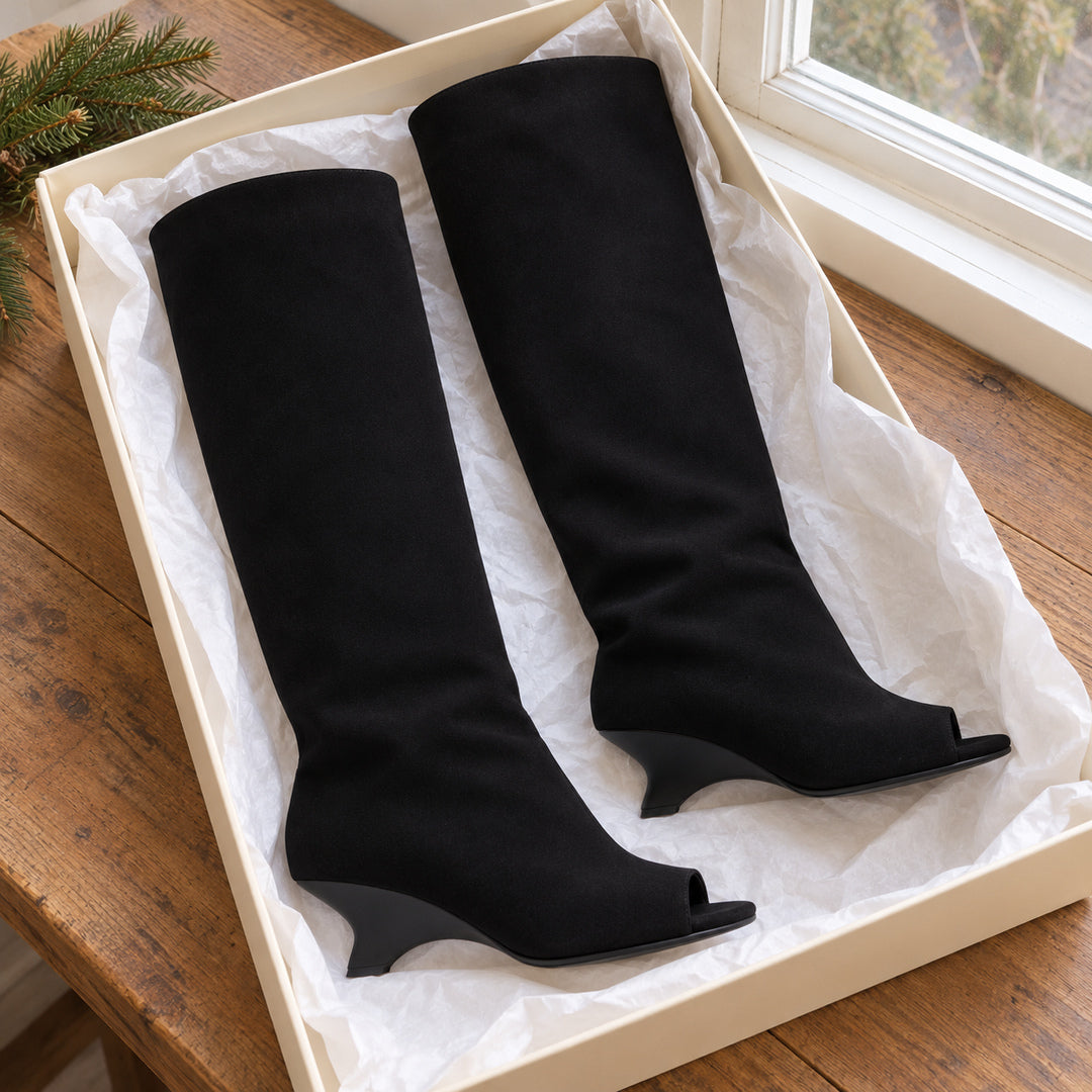 Botas Altas de Caña Ancha – Negro · 4