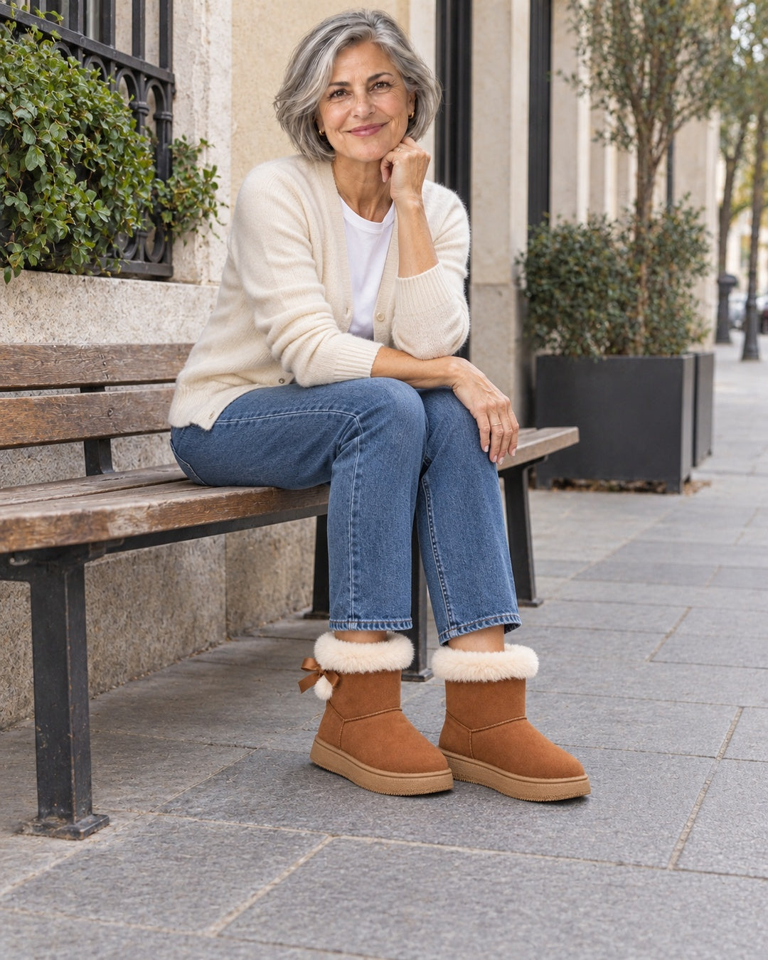 Botas de Invierno con Lazo – Camel · 5