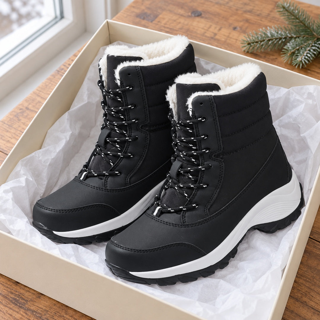 Botas de Nieve con Cordones – Negro · 4