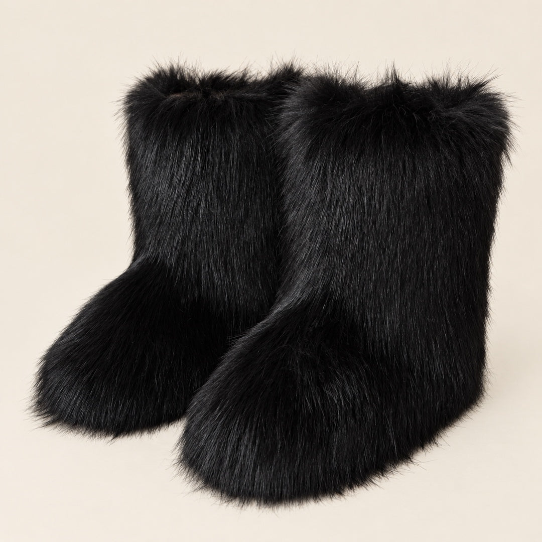 Botas de Pelo Sintético – Negro · 1