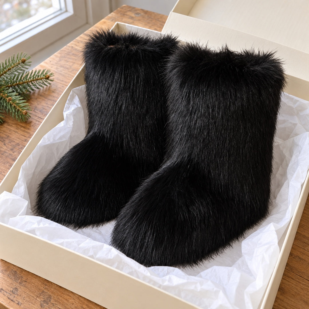 Botas de Pelo Sintético – Negro · 4