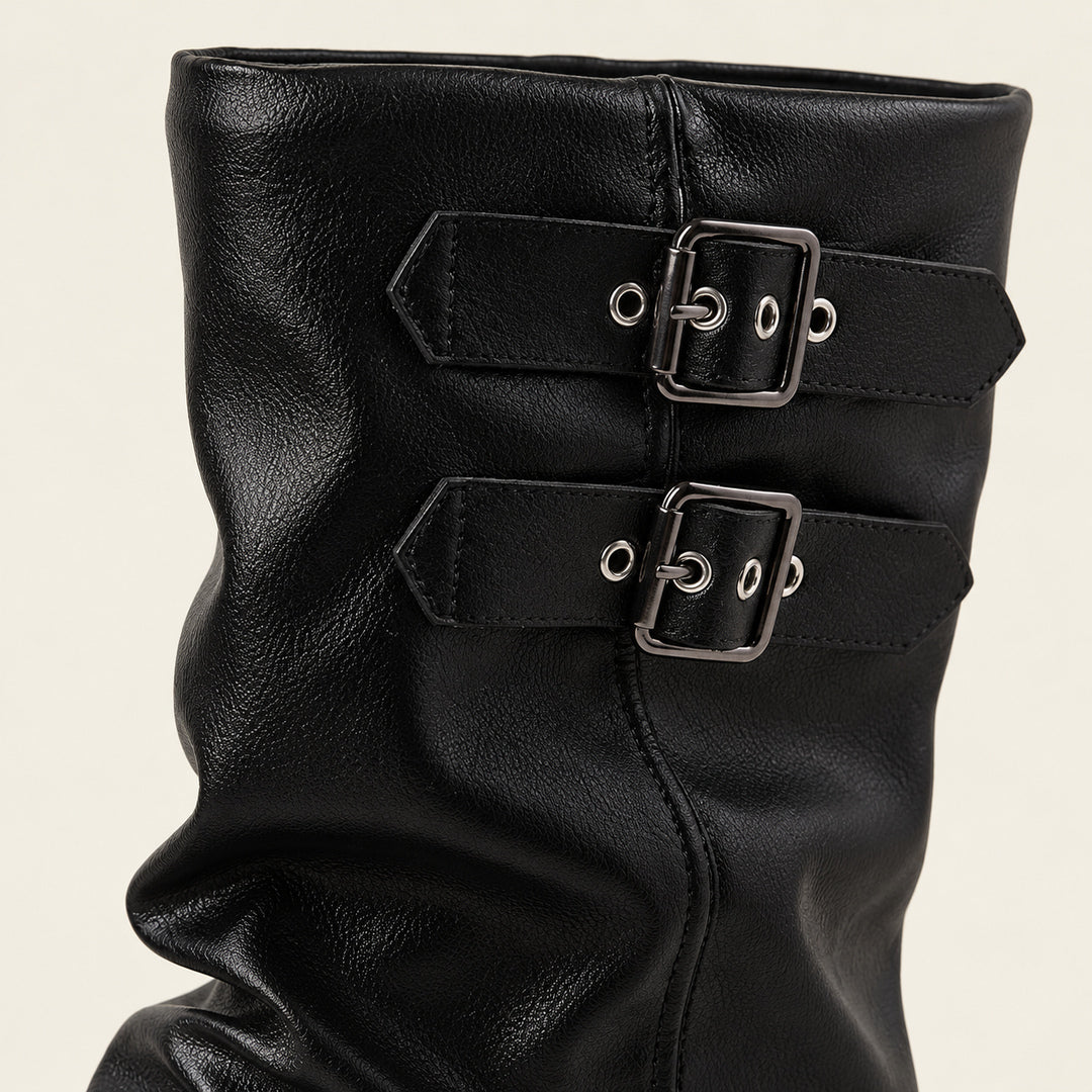 Botas Moteras con Hebillas – Negro · 3