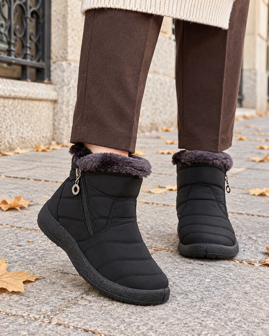 Botines Forrados de Pelo – Negro · 2