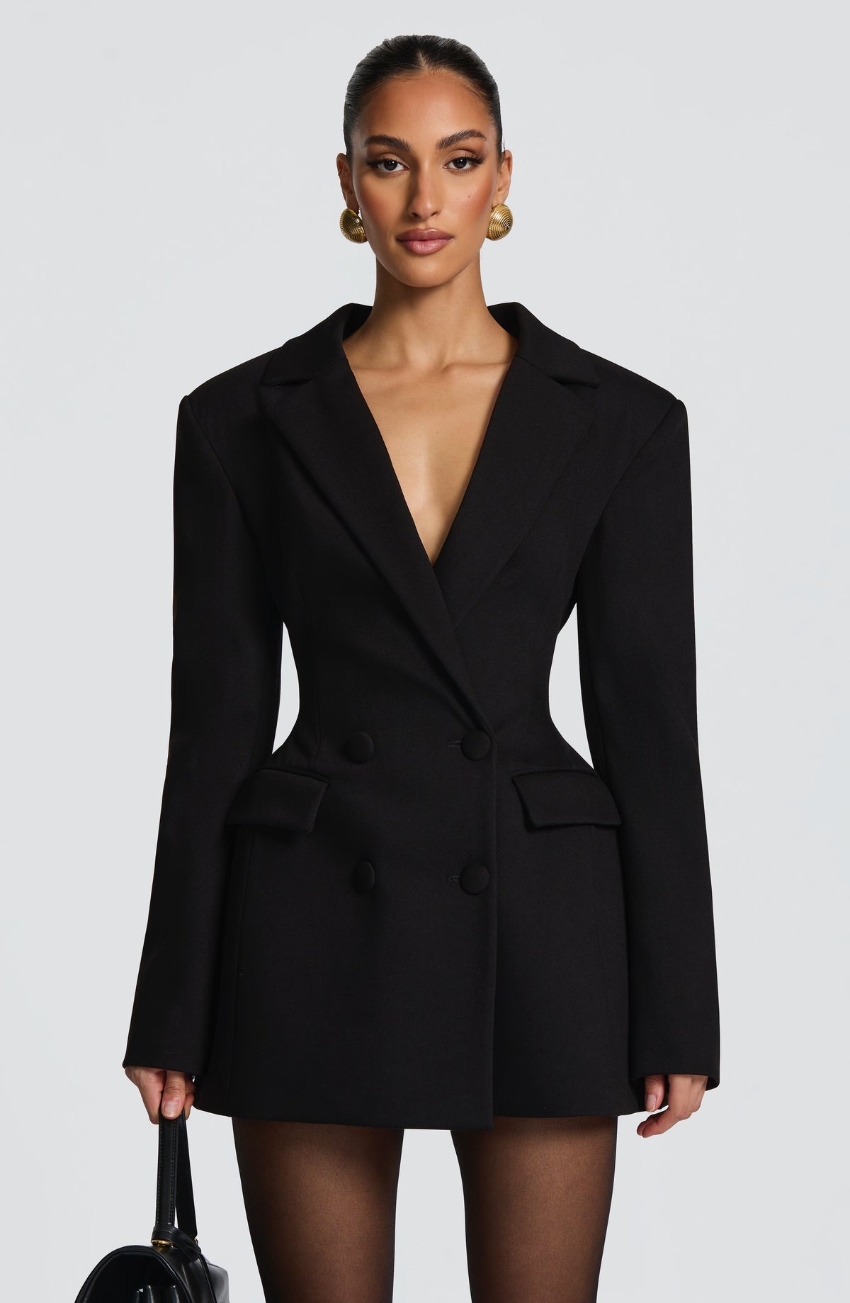 Vestido Blazer Cruzado Elvira – Negro