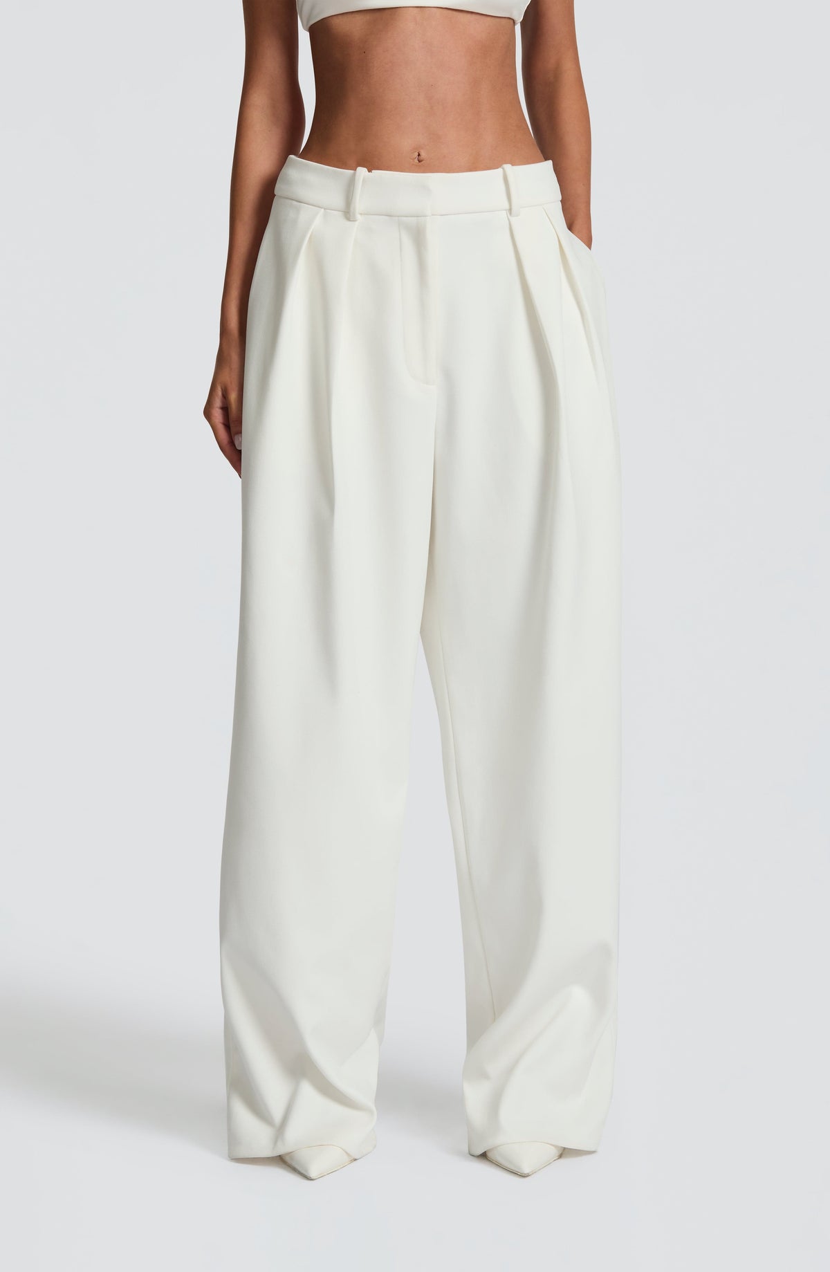 Pantalón Sastre Ancho Kirsty – Marfil