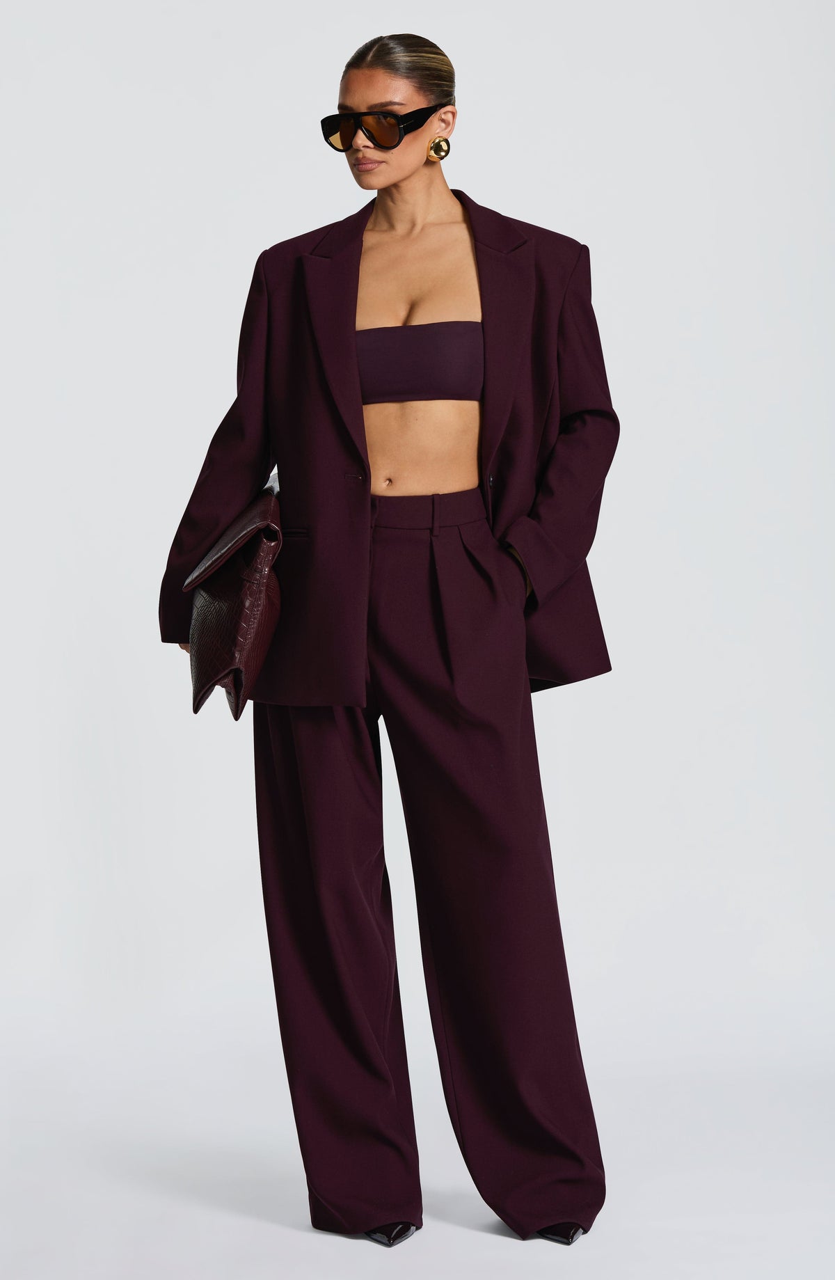 Pantalón Sastre Ancho Kirsty – Ciruela