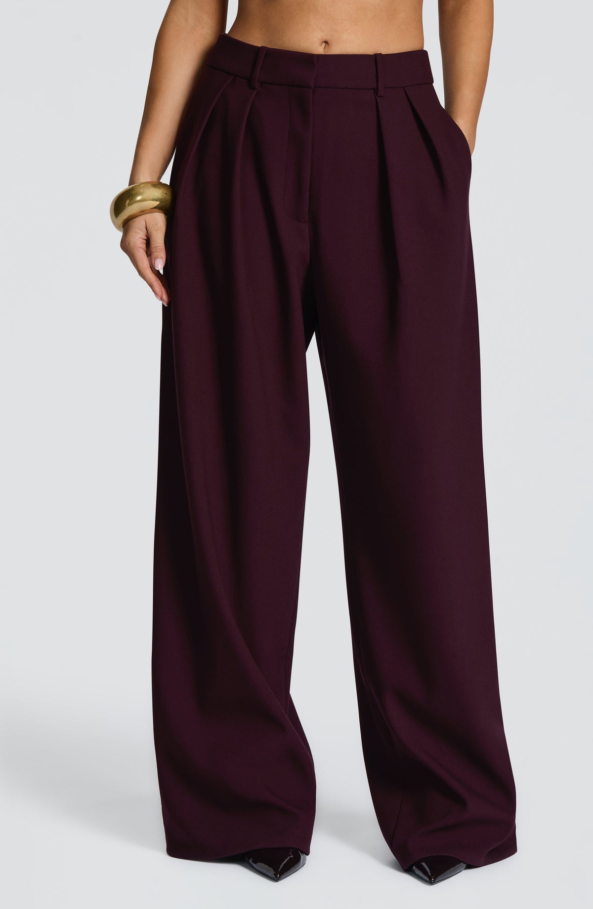 Pantalón Sastre Ancho Kirsty – Ciruela