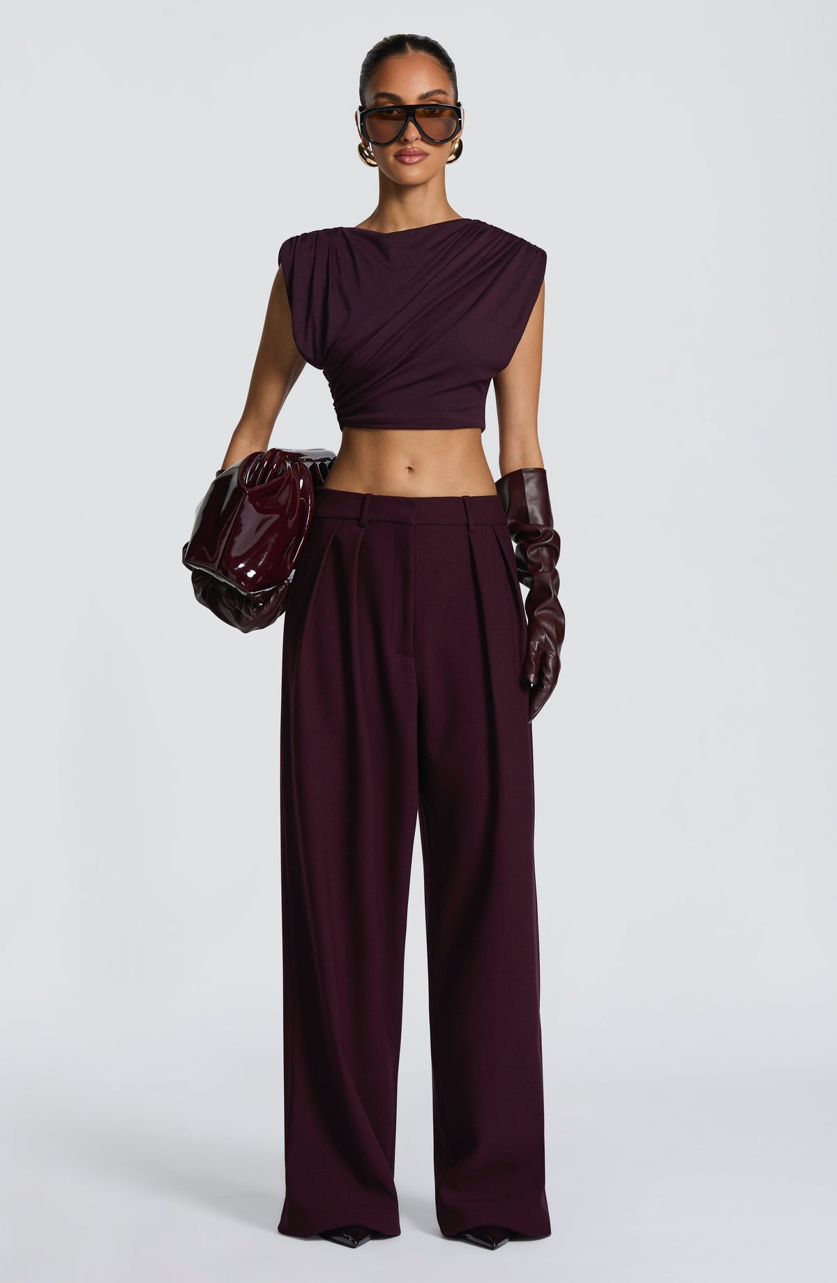 Pantalón Sastre Ancho Kirsty – Ciruela