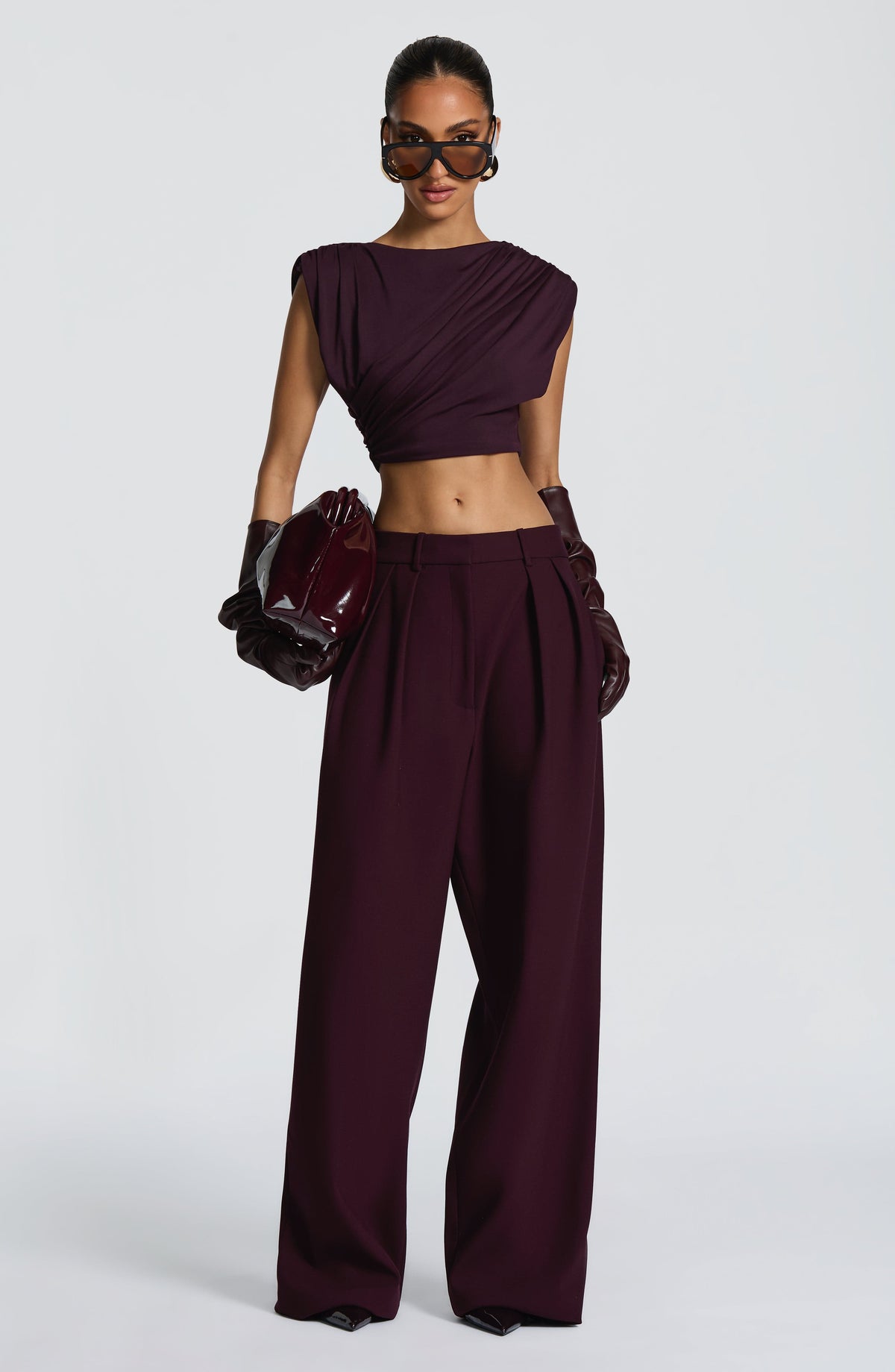 Pantalón Sastre Ancho Kirsty – Ciruela