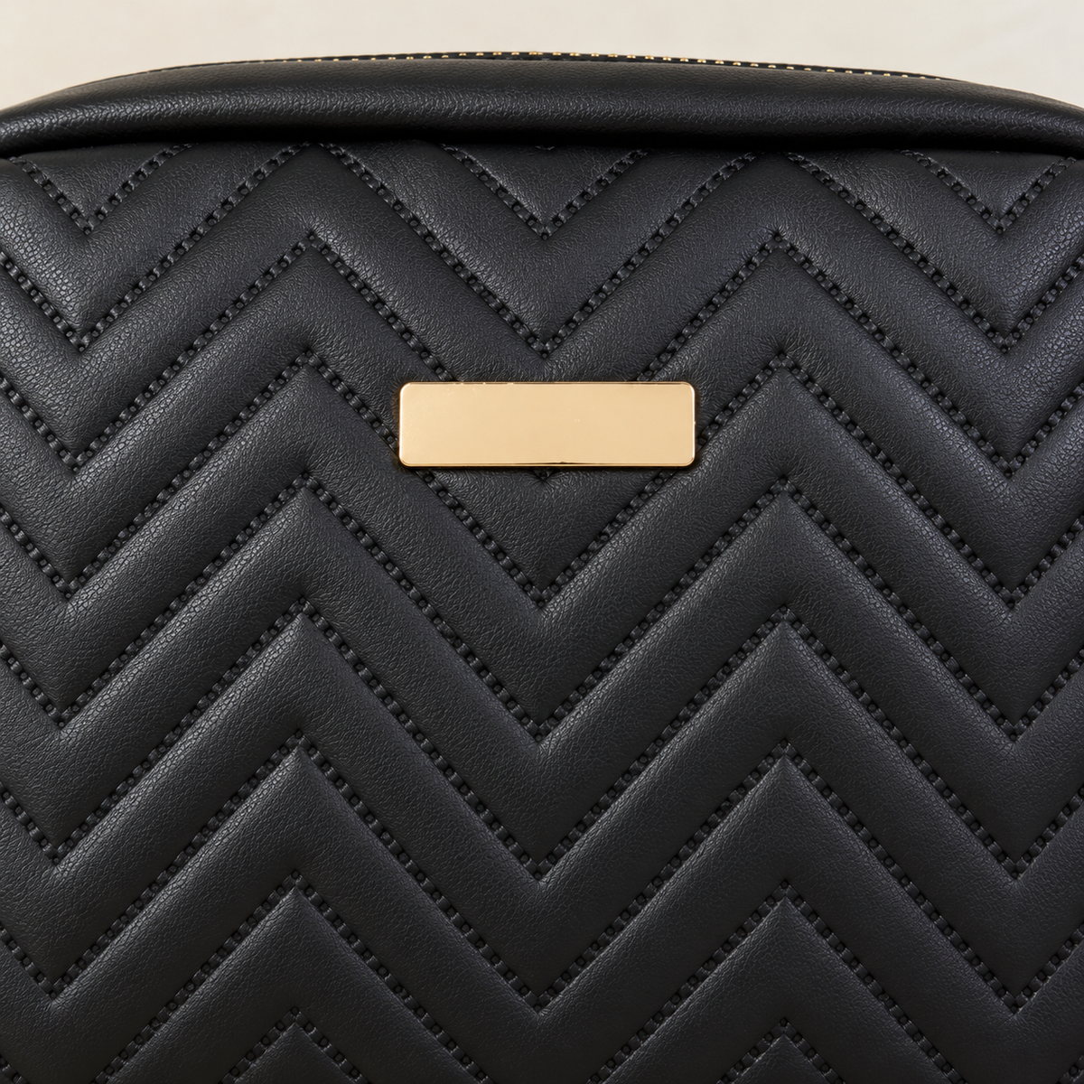 Mini Bolso Bandolera Acolchado – Negro — vista 03
