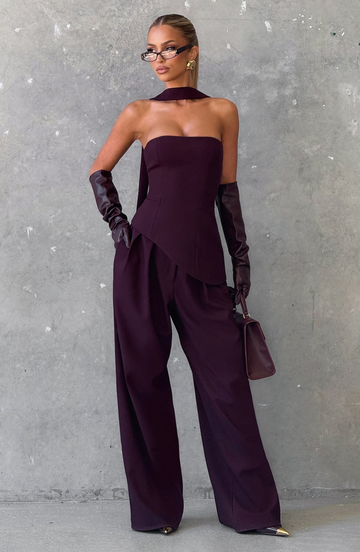 Top Corsé Largo Sloan – Ciruela
