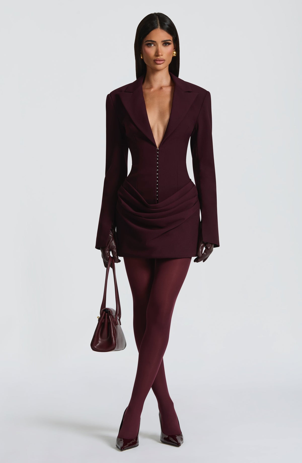 Vestido Blazer Corto Susie – Ciruela