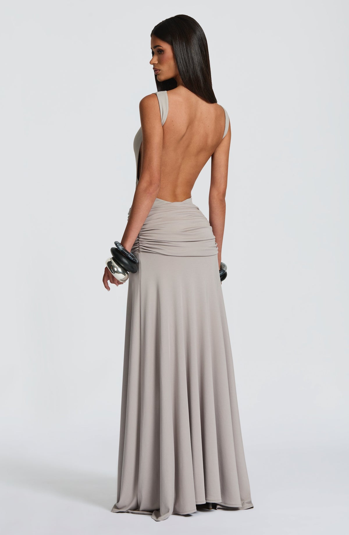 Body Ajustado de Tirantes Tori – Gris Claro