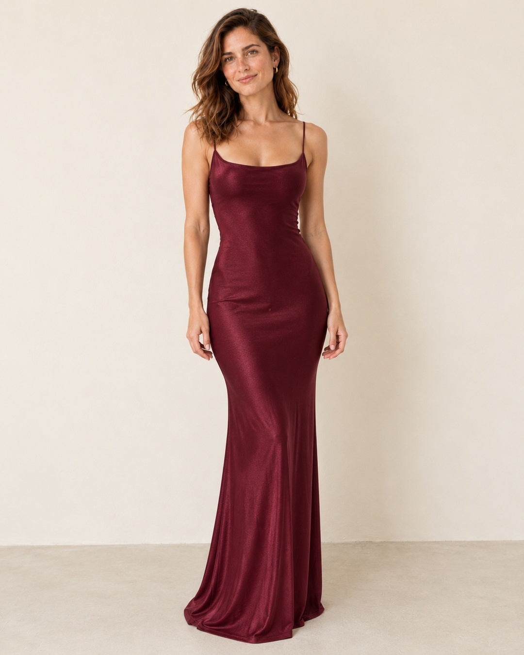 Vestido Largo de Fiesta Satinado – Talla Única · 1