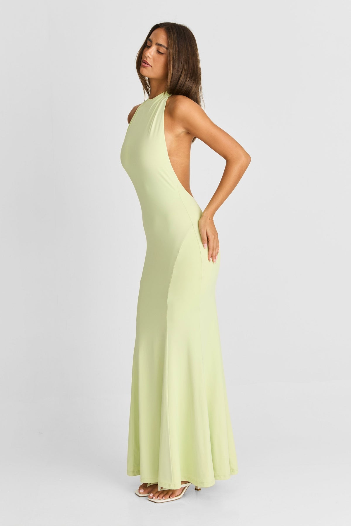 Vestido Luna Maxi – Verde Manzana