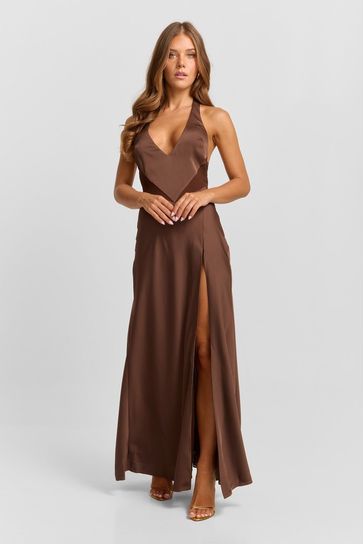 Vestido Arabella Maxi – Chocolate Sofisticado