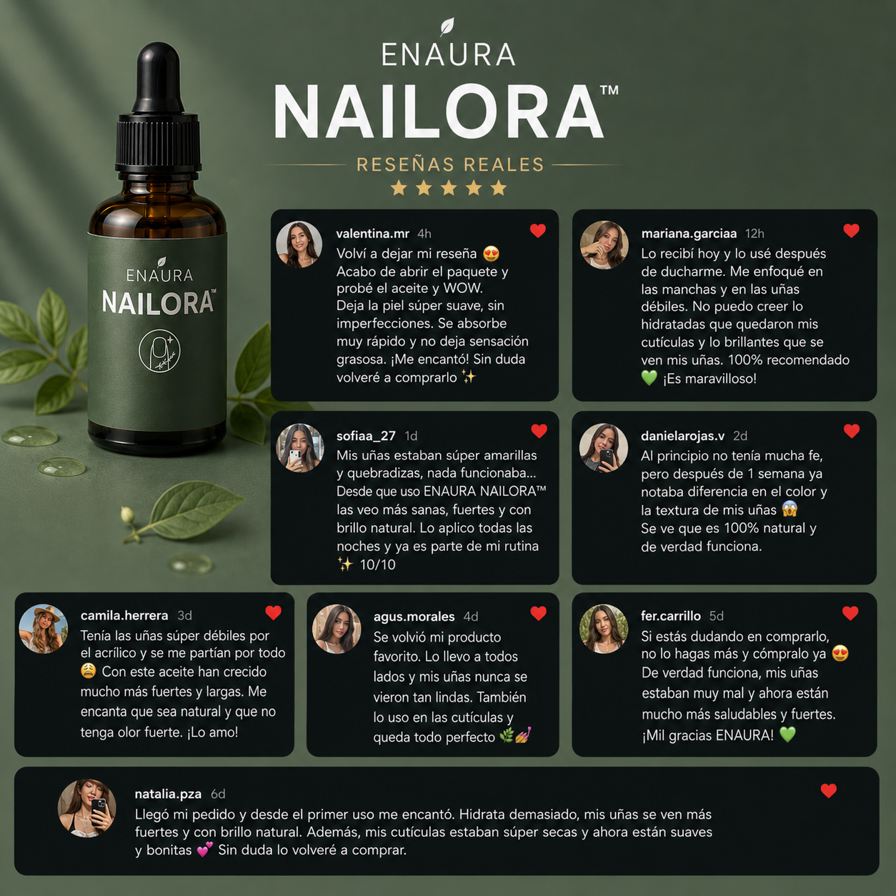 Enaura NAILORA™  — Fortalecedor de Uñas Débiles