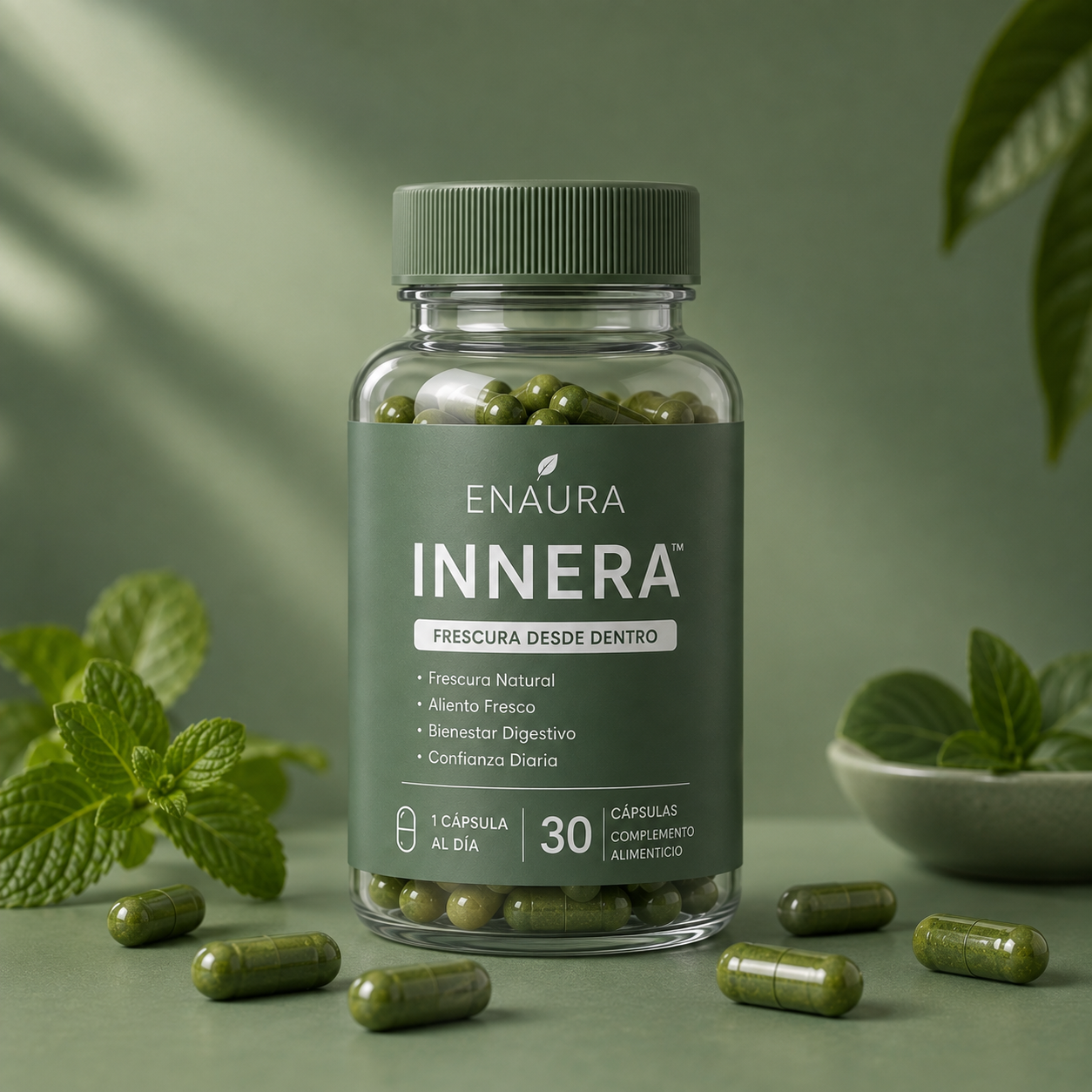 Enaura INNERA™ — Cápsulas de Clorofila para Frescura Corporal