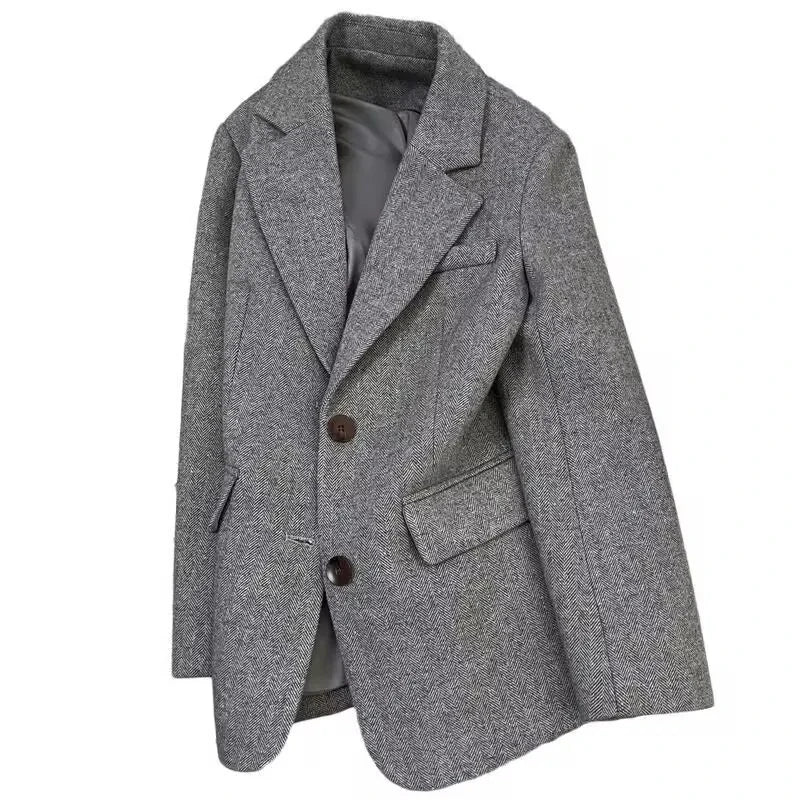 Blazer de Pata de Gallo – Gris