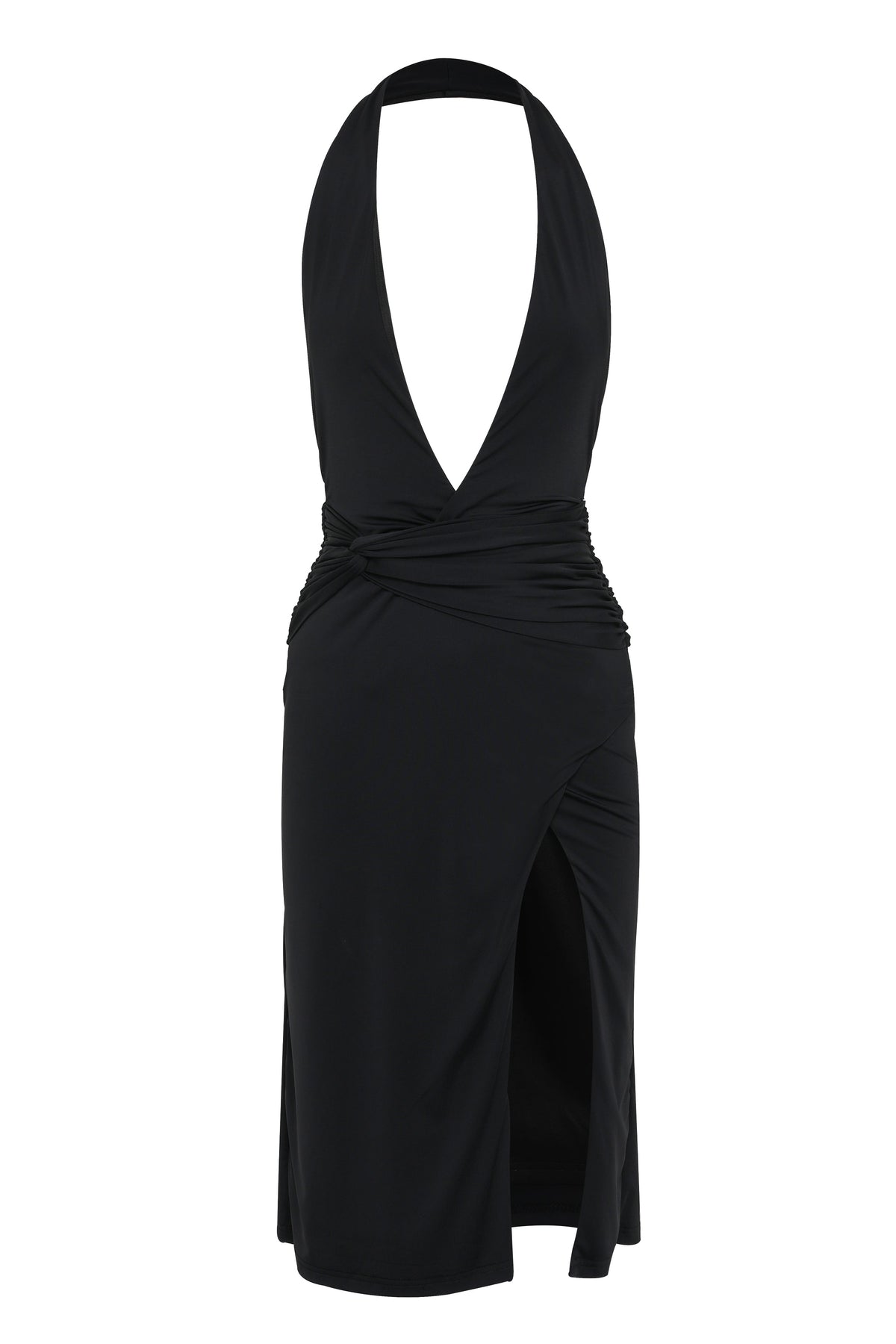Vestido Camille Midi – Negro Elegante