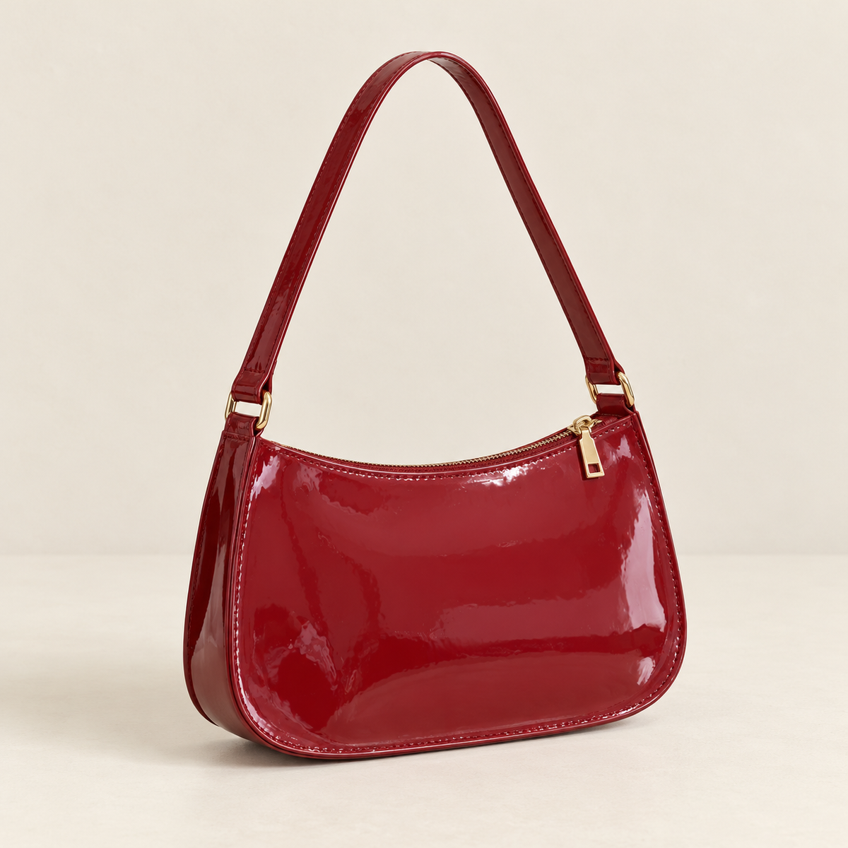 Bolso de Hombro Retro – Rojo — vista 01