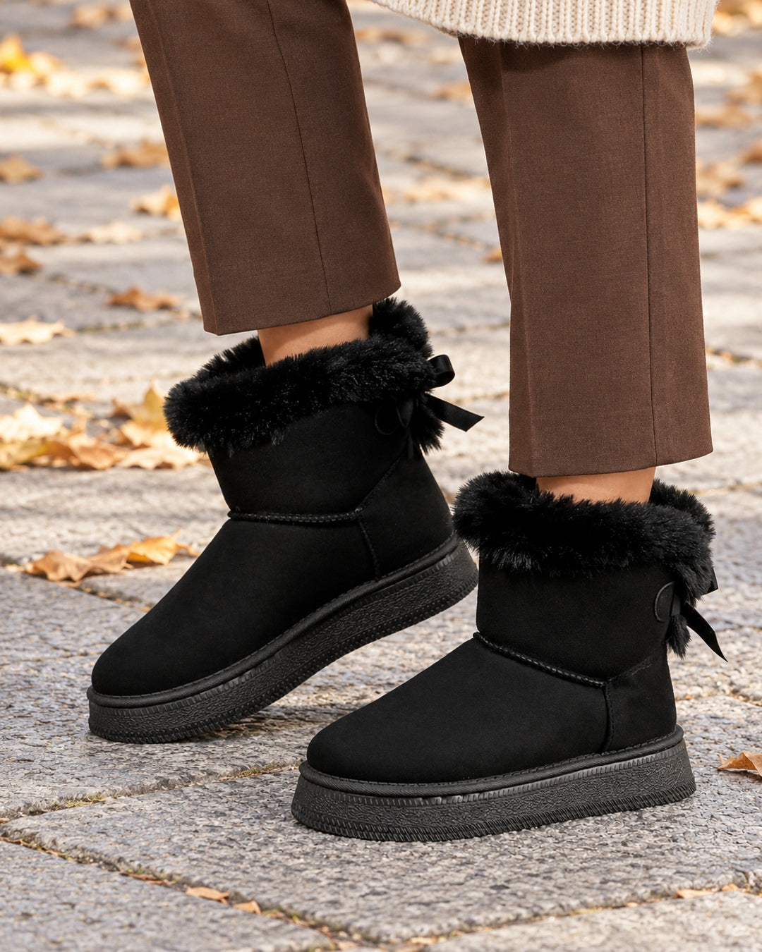 Botas negras con lazo · 2