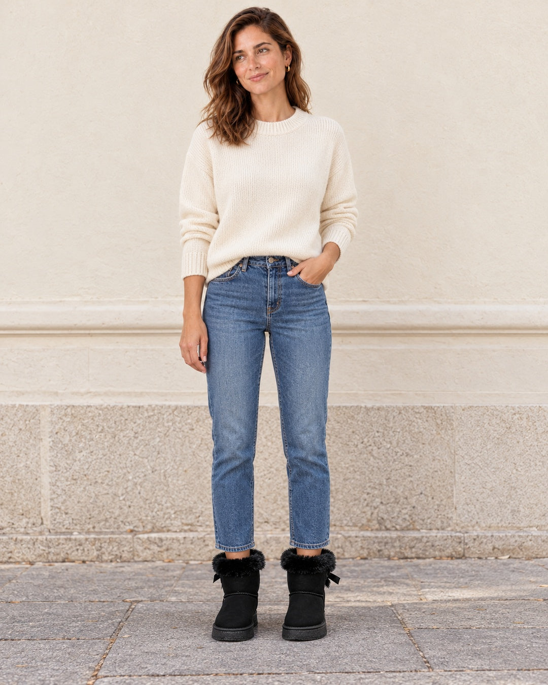 Botas de Invierno con Lazo – Negro