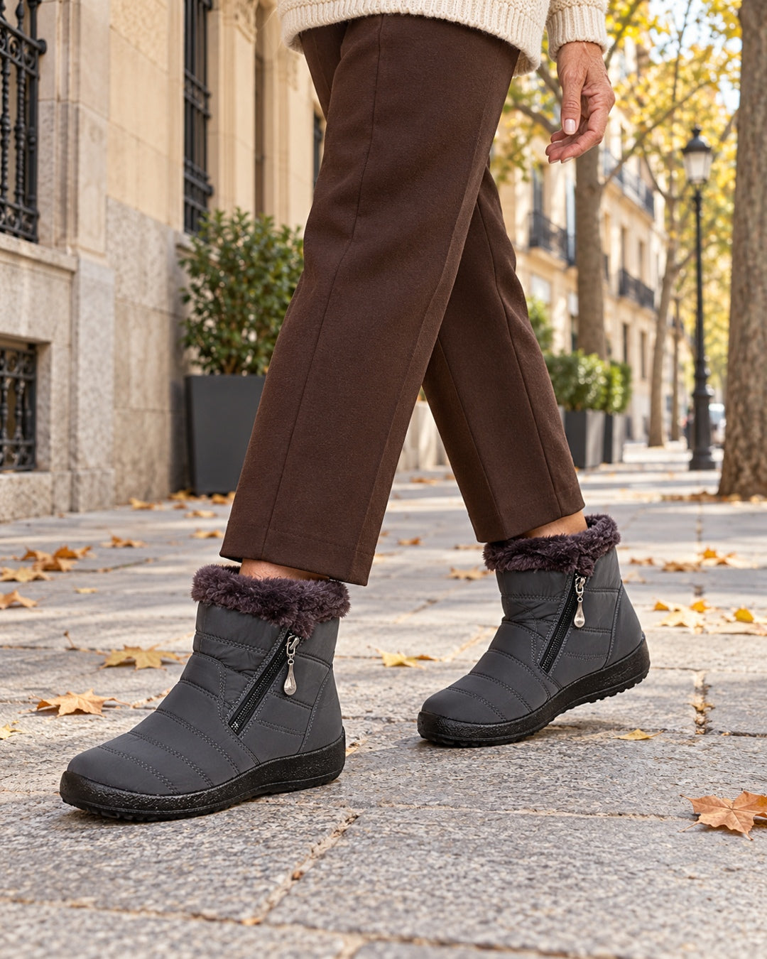 Botas forradas gris · 2
