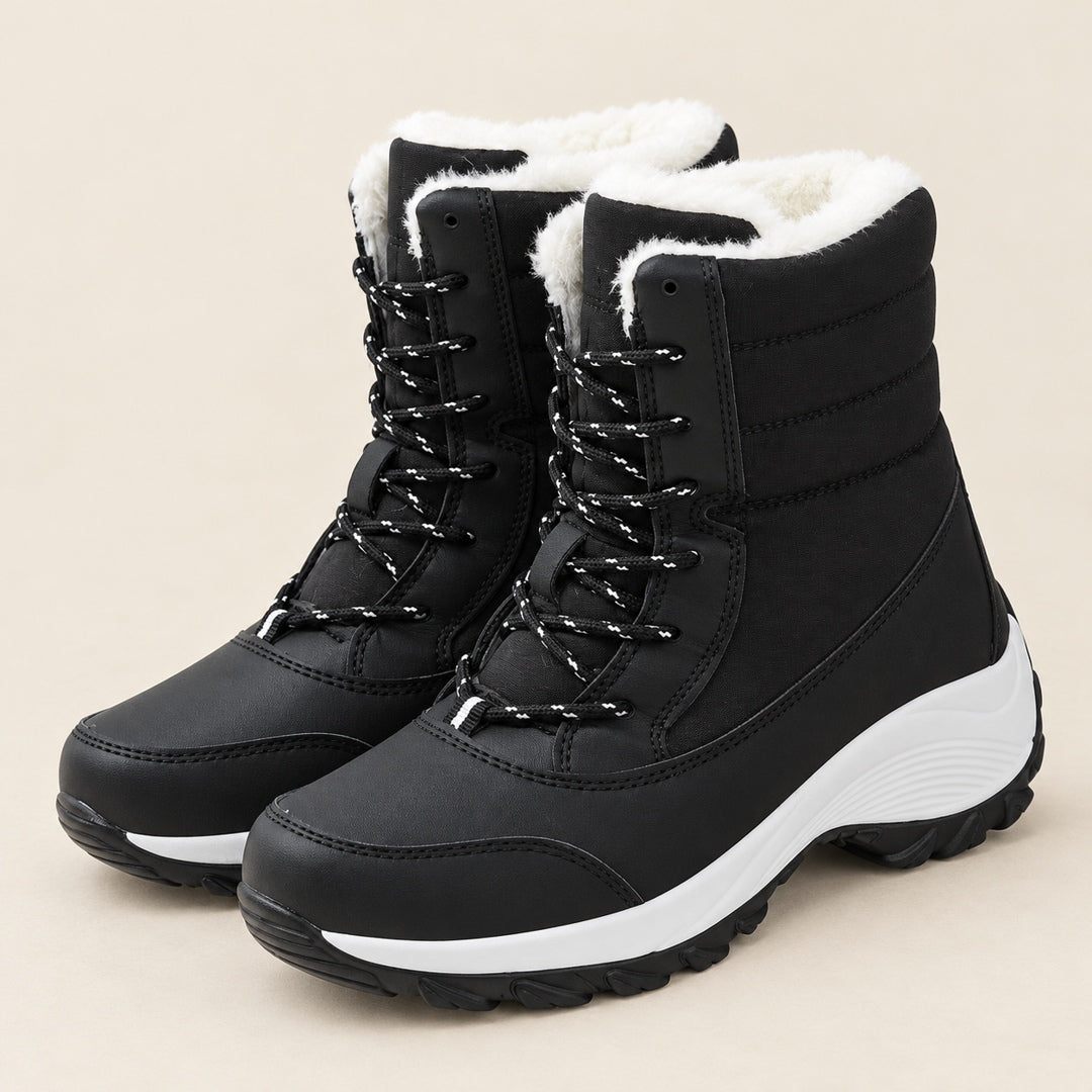 Botas de Nieve con Cordones – Negro · 1
