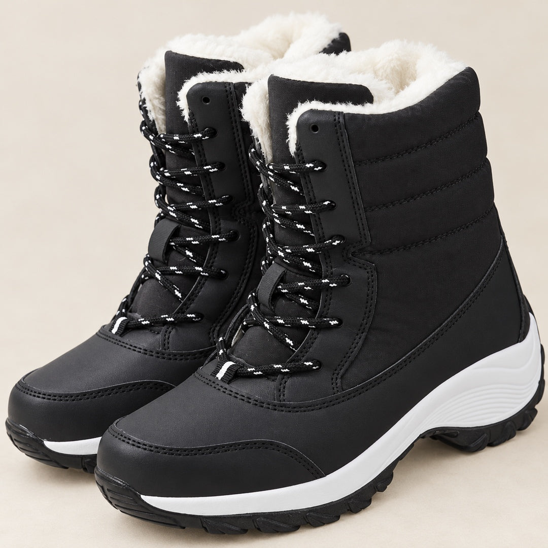 Botas de Nieve con Cordones – Negro · 3
