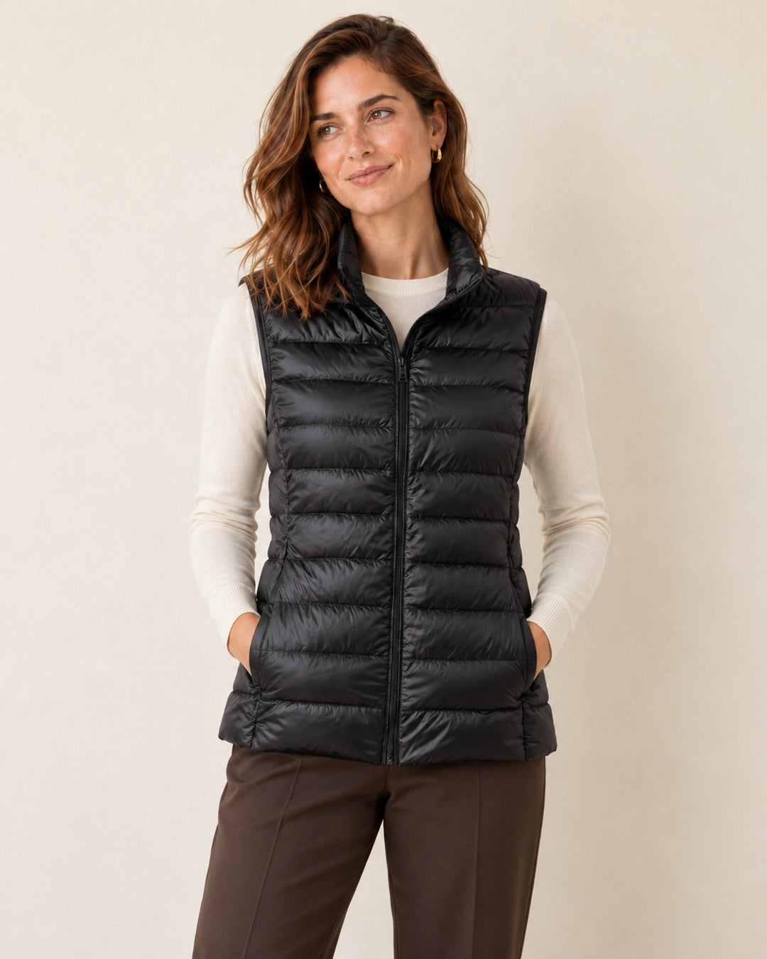 Chaleco Acolchado Ligero – Negro · 1
