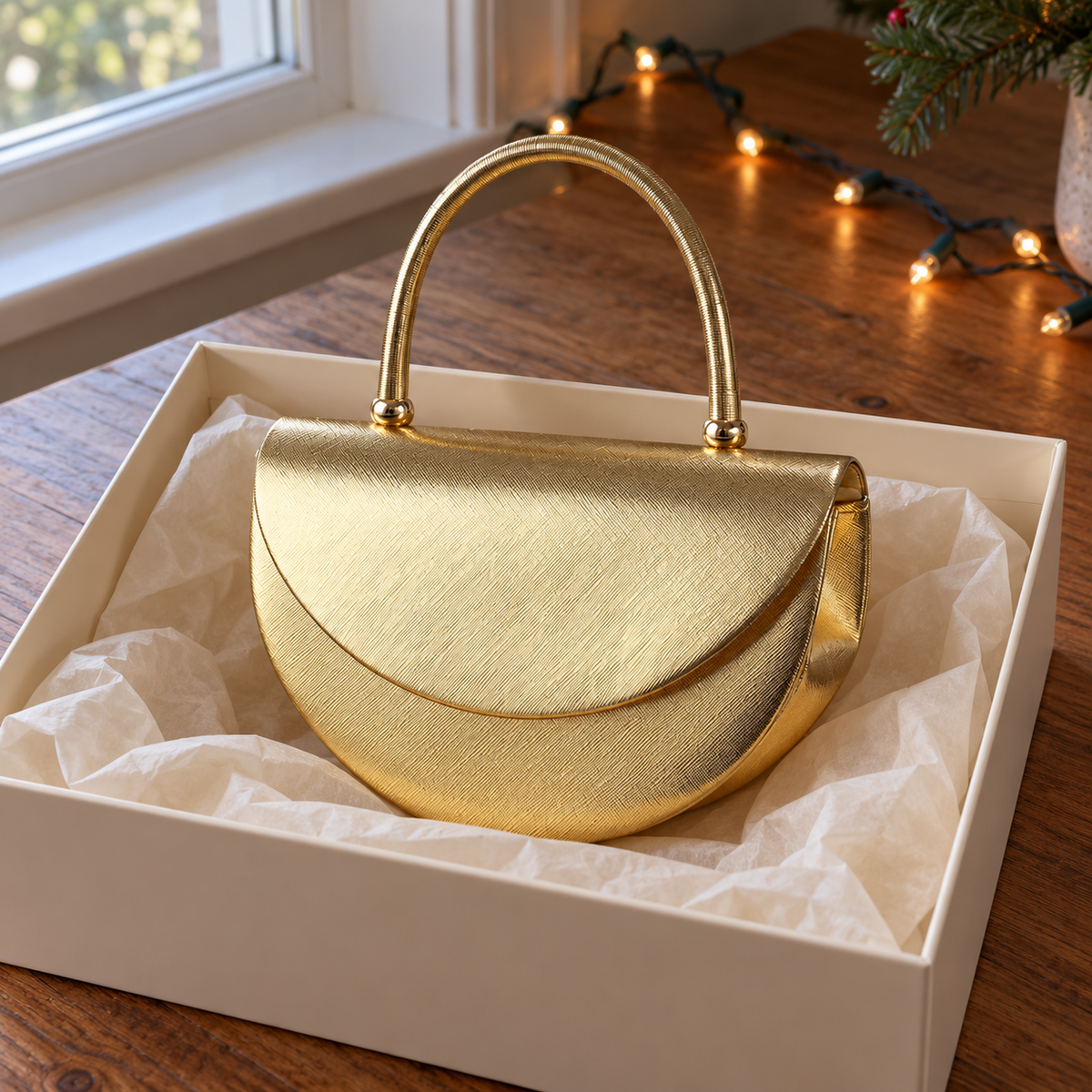 Clutch con Pedrería – Dorado — vista 03
