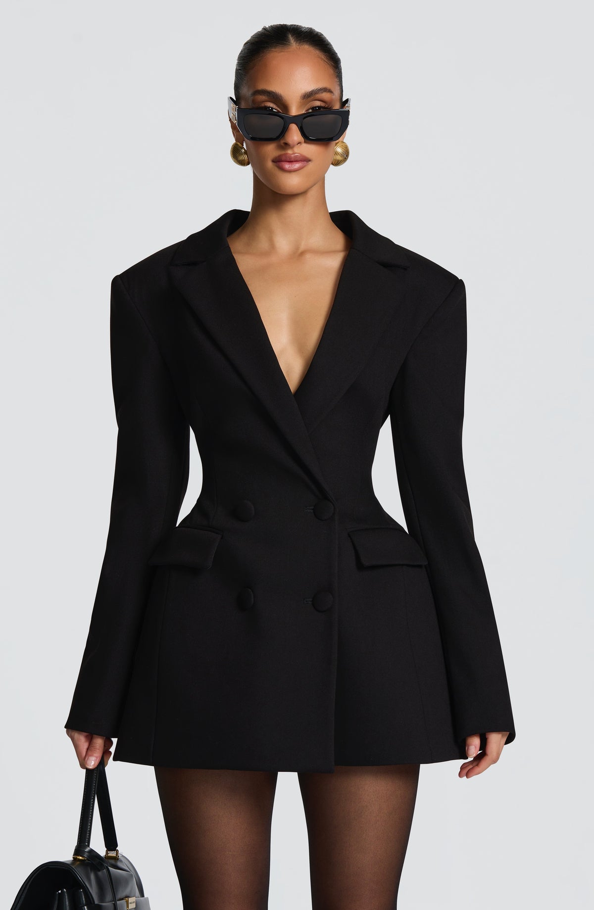 Vestido Blazer Cruzado Elvira – Negro