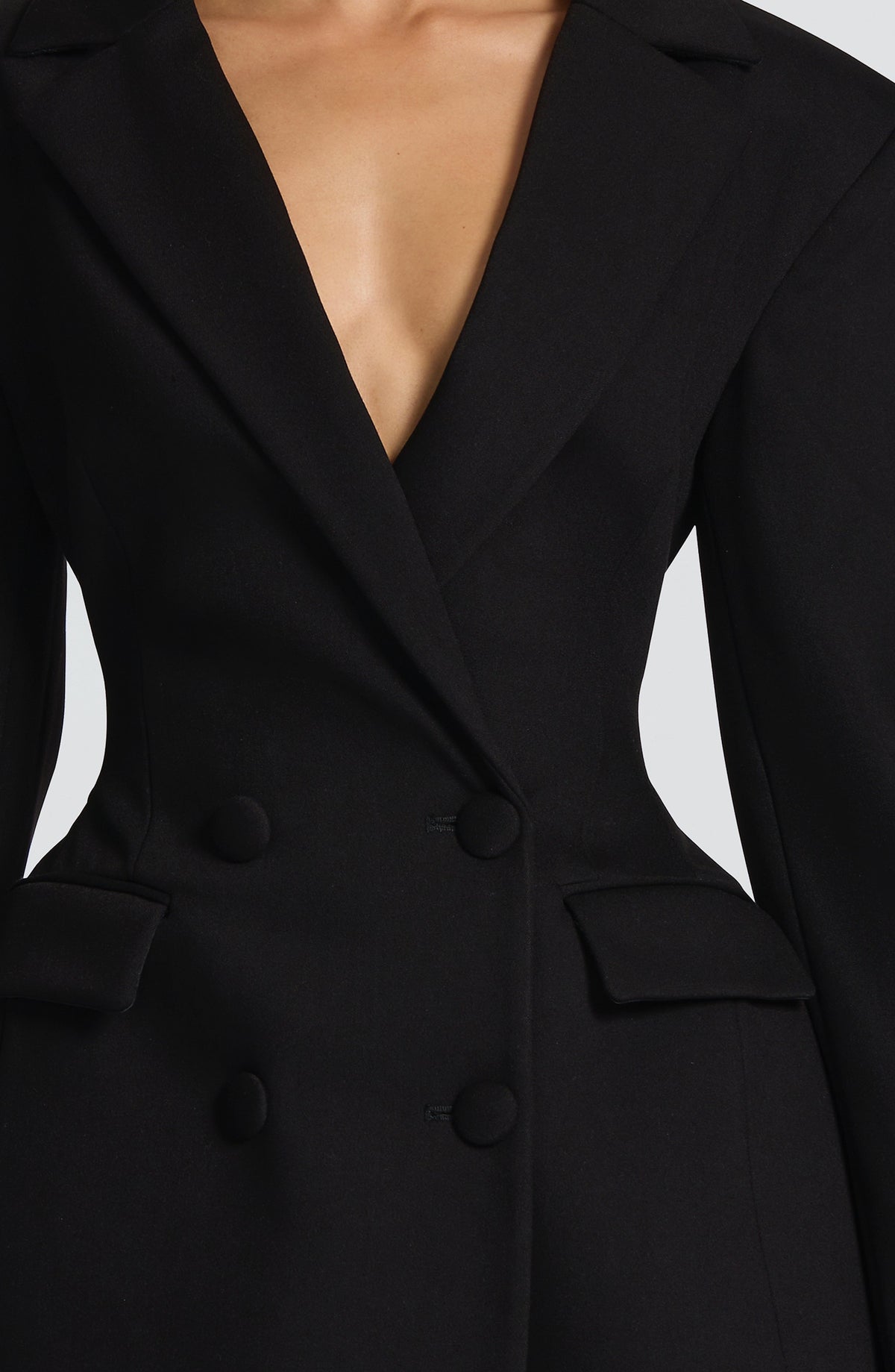 Vestido Blazer Cruzado Elvira – Negro