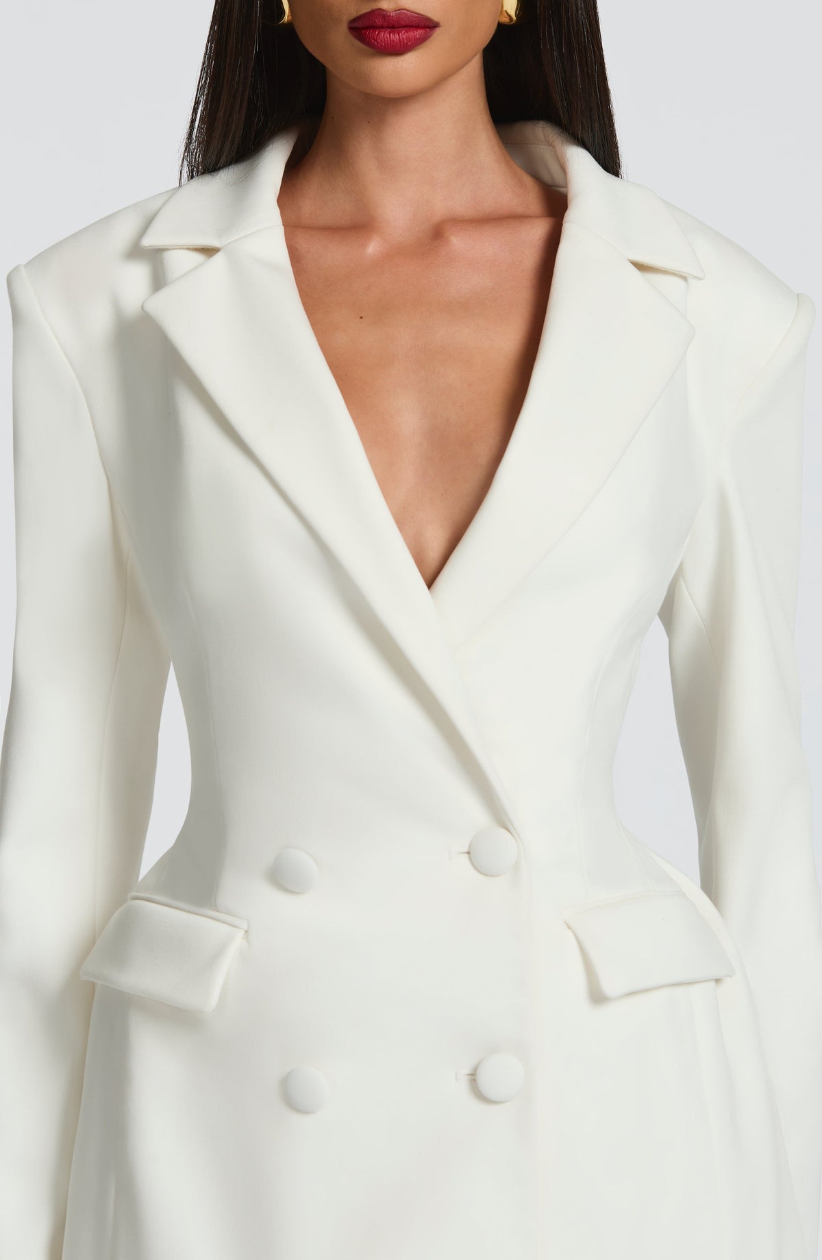 Vestido Blazer Cruzado Elvira – Marfil