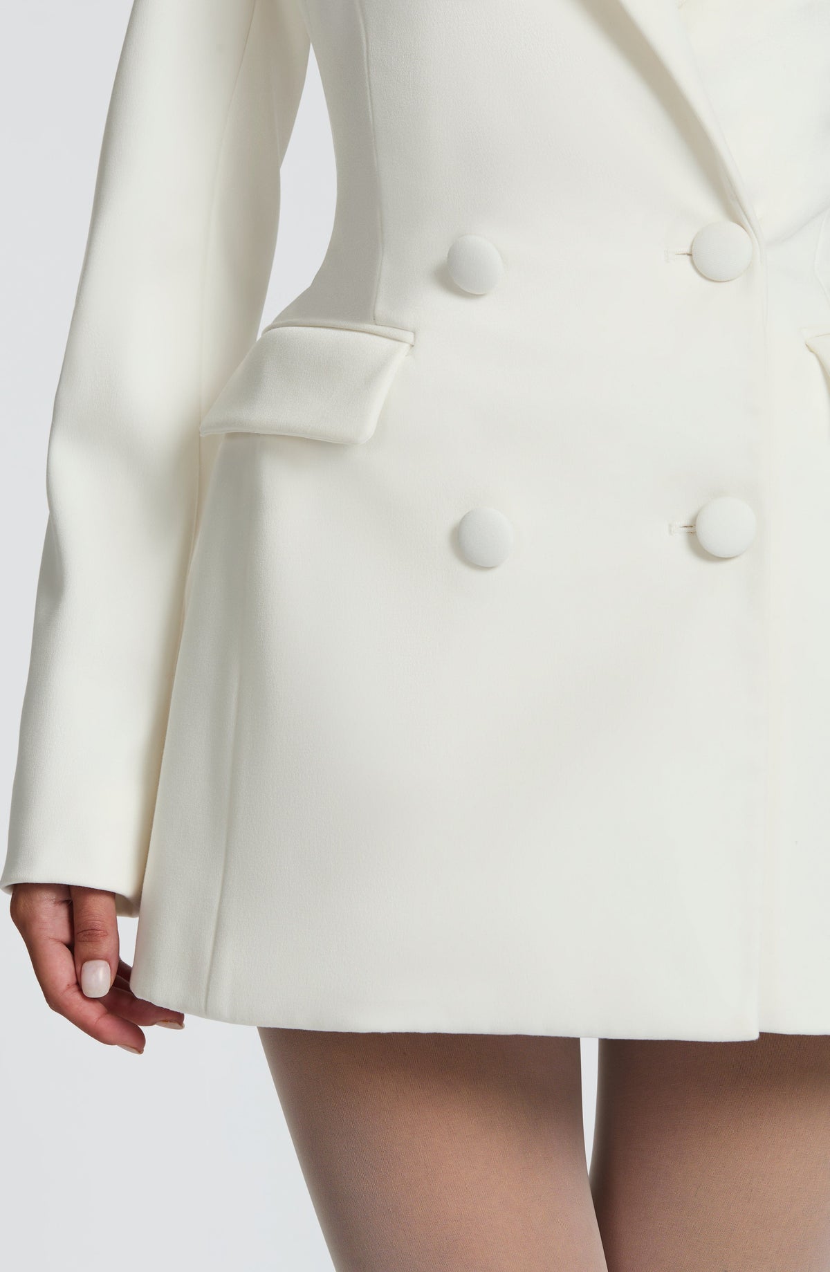 Vestido Blazer Cruzado Elvira – Marfil
