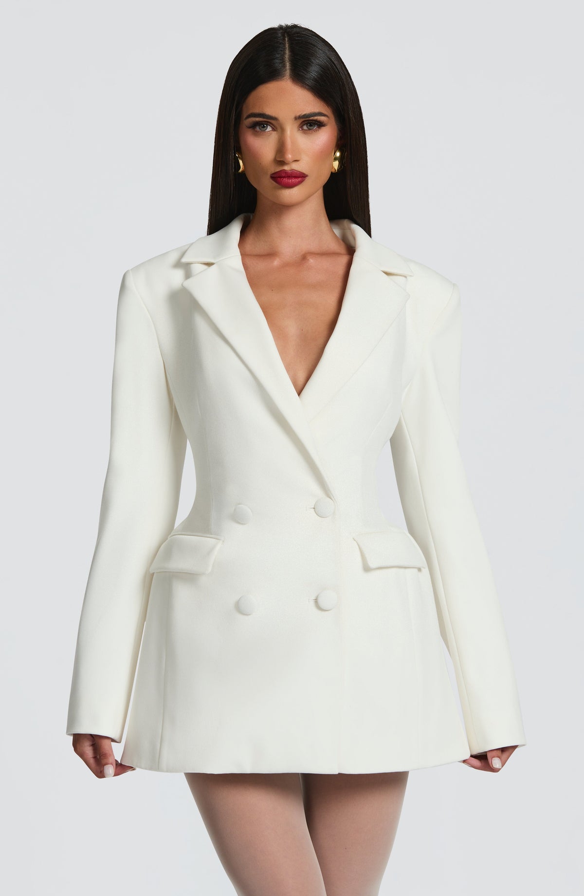 Vestido Blazer Cruzado Elvira – Marfil