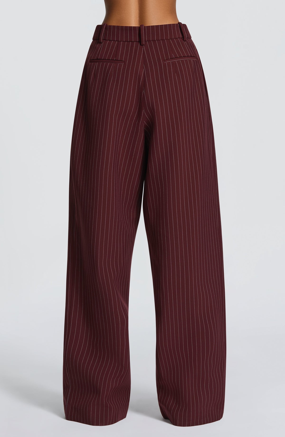 Pantalón Sastre Ancho Kirsty – Burdeos Raya Diplomática