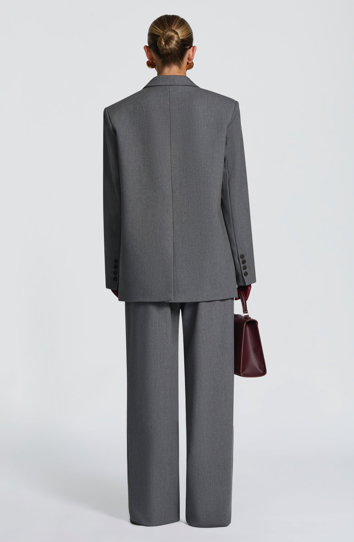 Pantalón Sastre Ancho Kirsty – Gris Jaspeado