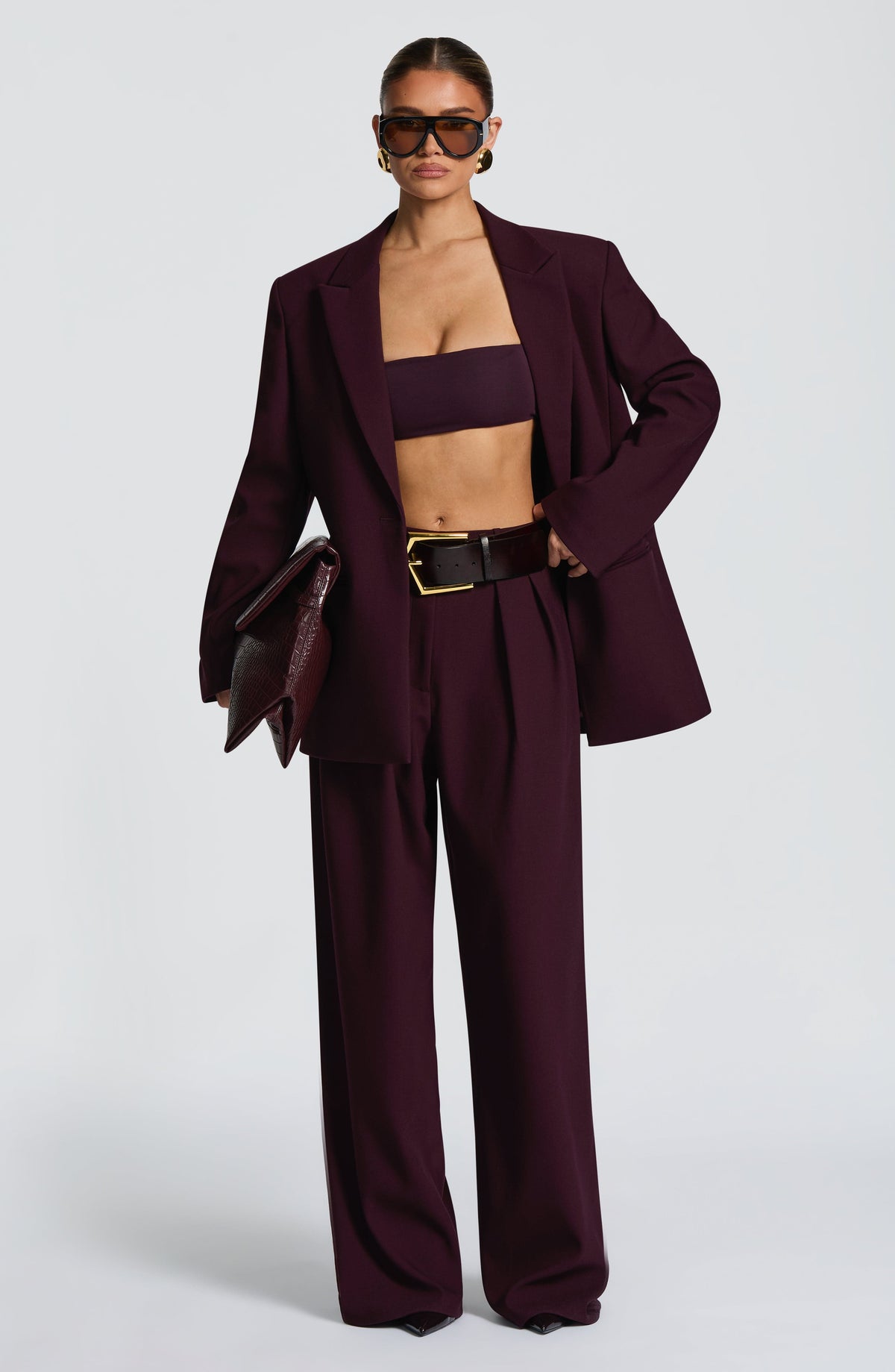 Pantalón Sastre Ancho Kirsty – Ciruela