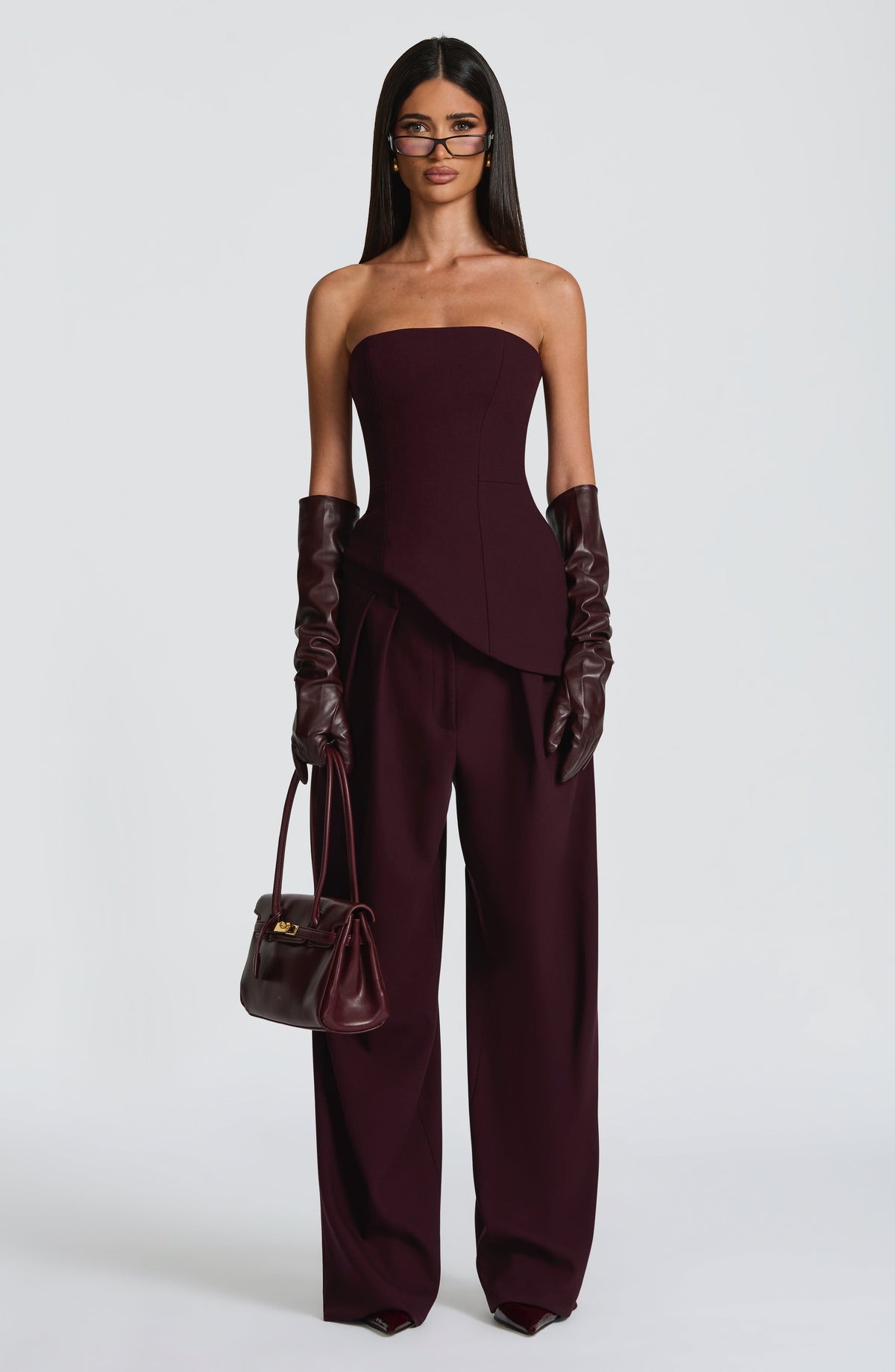 Pantalón Sastre Ancho Kirsty – Ciruela