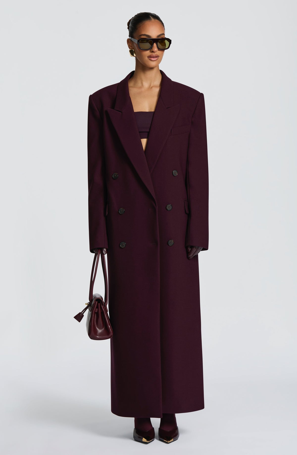 Abrigo Cruzado Michelle – Ciruela