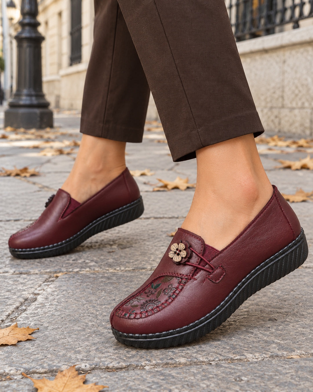 Mocasines Clásicos Efecto Piel – Burdeos · 2